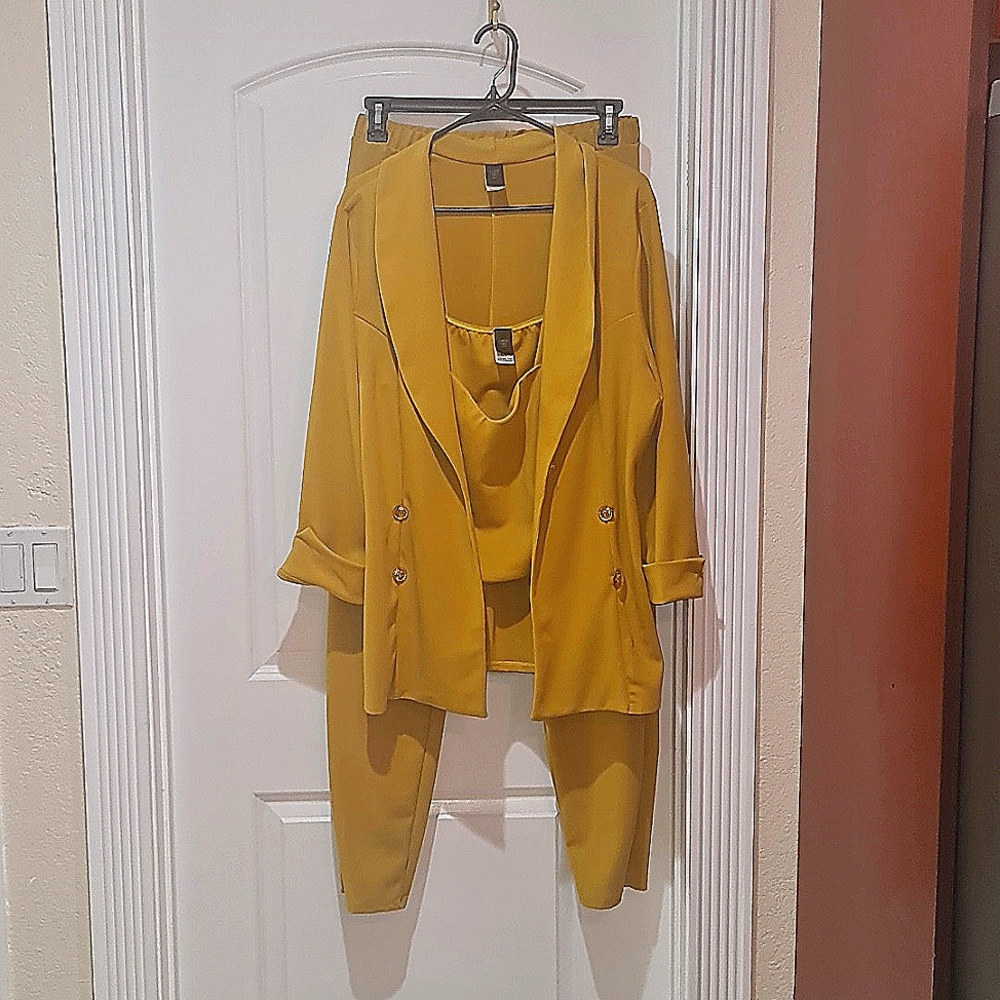 Citron 3 piece Pants Suit